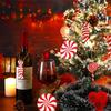 36 Pcs Candy Props Wooden DIY Candy Cane Christmas Tree Ornaments Xmas Tree Pendant Hanging Decoration For Home New Year Decor