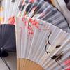 Antique Folding Fan, Nine Tailed Fox, Fairy Crane, Carrying Summer Hanfu for Men and Women, 7 "Full Bamboo Folding Fan