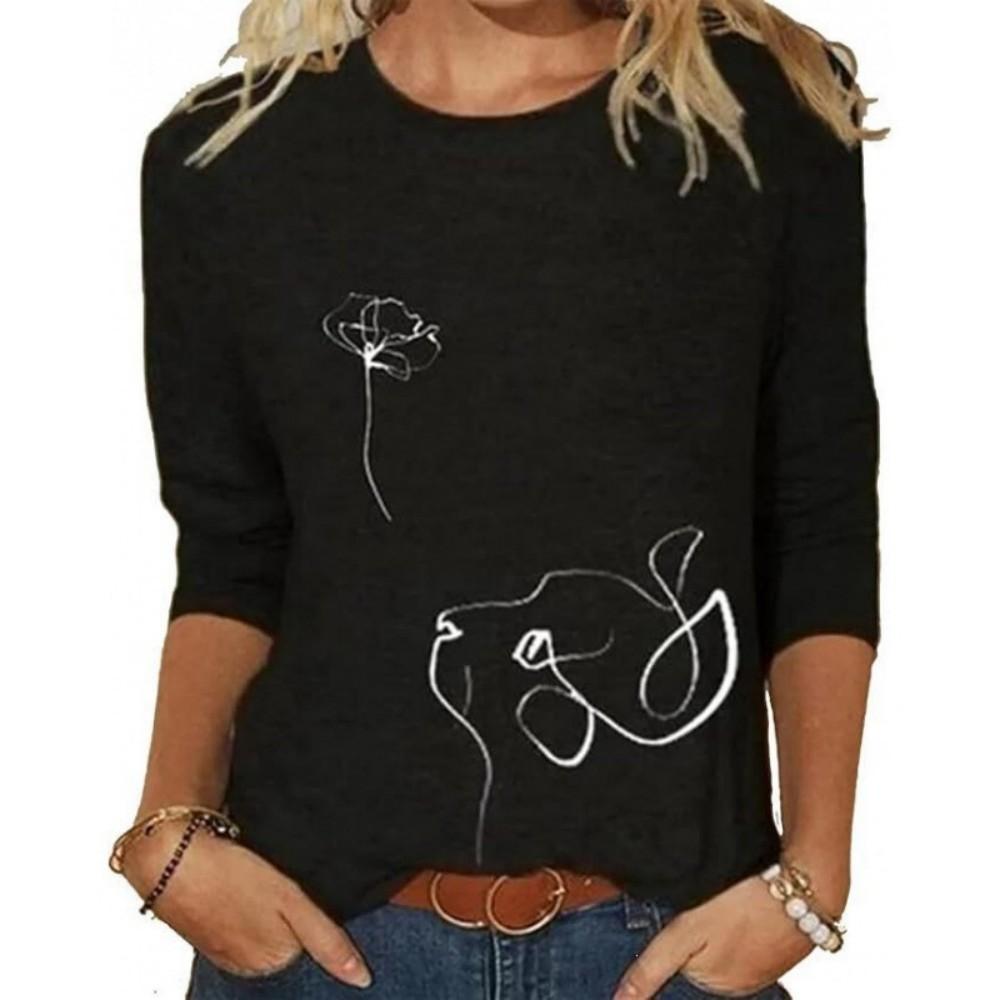 Stylish Poker Ace Diamond Print Long Sleeve T-Shirt, Trendy Casual Wear