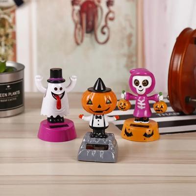 Vente Chaude Décorations de Voiture pour Halloween Poupées Solaires Figurine Basculante Créative Ornements de Voiture Cadeaux pour Enfants