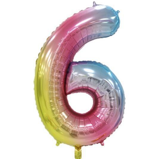 Thin Body 40-Inch Large Digital Aluminum Film Balloon 42-Inch Digital Balloon Birthday Party Decoration Helium Balloon Floating In The Air