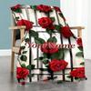 Rose Customize Your Name Blanket Lightweight Personalized Blanket Soft Warm Cozy Versatile for Home Decor Office Chair Nap Office for All Occasions