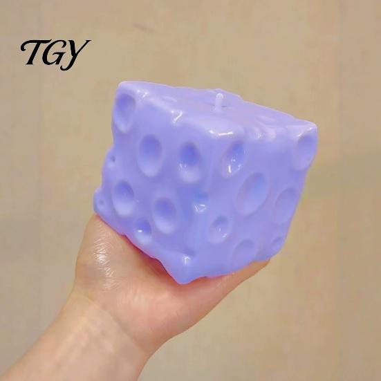 Slow Rebound Fidget Toy Blueberry Cheese Squeeze Toy, Rising Stress Relief for Tactile Kids Adults, Sensory Hand Exerciser Desk Decoration And Anxiety