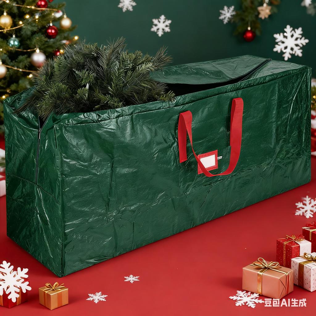 Christmas Tree Storage Bag Waterproof Moisture-proof Durable Christmas Tree Dustproof Zipper Bag Handbag