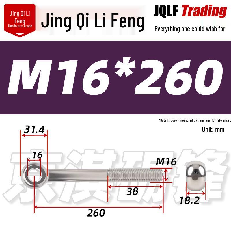 Stainless Steel GB798 Eye Bolt, Full Series M5-M16
