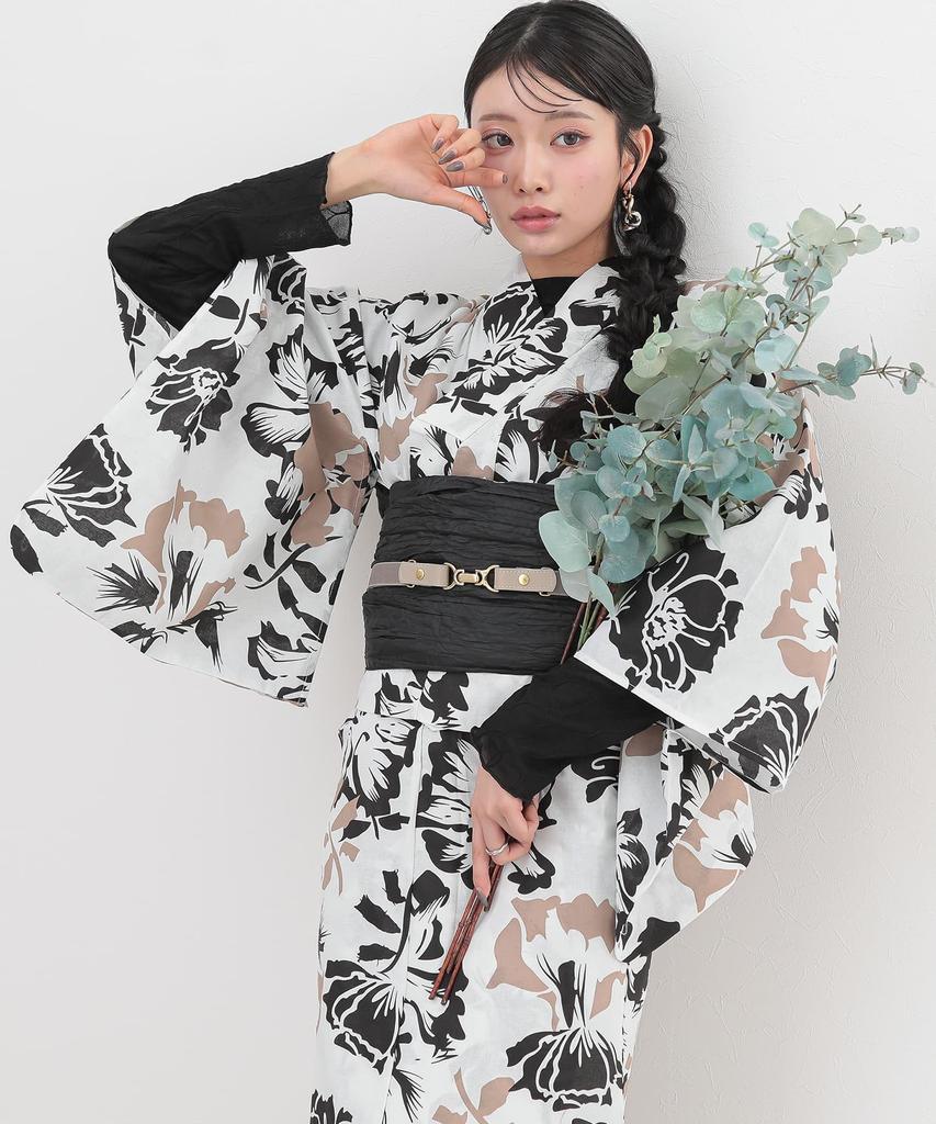 Oshare Walker Series Yukata Set with Separate Obi and Heko Easy To Perfect for Fireworks and and Stays In Product 12yn0yn [n'OrLABEL] [Daltone