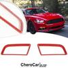 Dash Side AC Air Vent Outlet Frame Trim Cover for Ford Mustang 2015+ Red Carbon