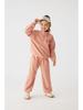 Korean Style Fleece Sweatshirt Set for Kids - Half-Zip, Warm Two-Piece for Boys & Girls Ages 1-6, Autumn/Winter Wear