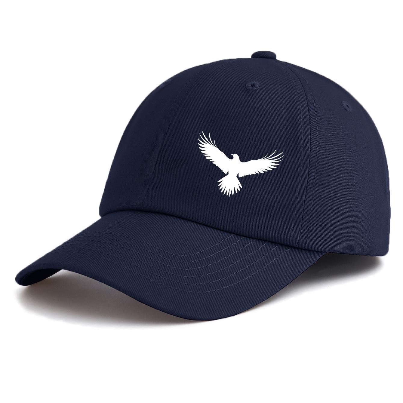 

1pc BIRD Print Baseball Cap for Adults,Minimalist Retro Style Casual Soft Adjustable Dad Hat,Perfect As Gift темно-синього кольору