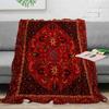 Antique Persian Rug Flannel Blanket Warm Soft Sofa Blanket Winter Sheet Bedspread Camping Travel Blanket#