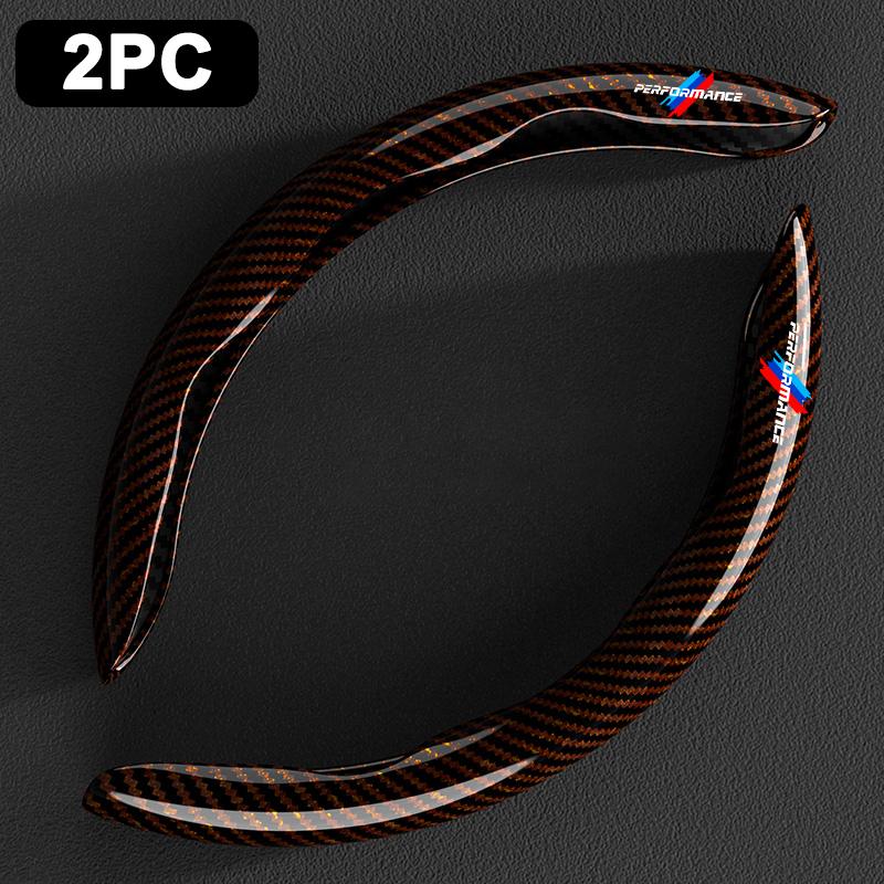 2pcs Carbon Fiber Car Non-Slip Steering Wheel Cover Accessories For BMW M Performance F20 F40 F22 F30 E90 F32 F06 F07 F46 E60 M5