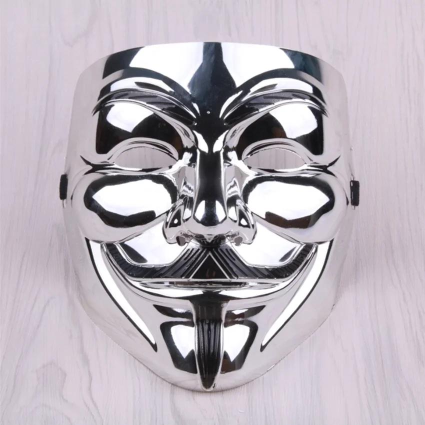 1Pc Movie Cosplay V for Vendetta Hacker Mask Anonymous Killer Mask Adult Kids Film Theme Mask Halloween Christmas Party Gift