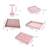 Luxurious Pink Jewelry Stand Pink Jewelry Display Tray Jewelry Storage Holder Velvet Fabric Material Perfect for Jewelry