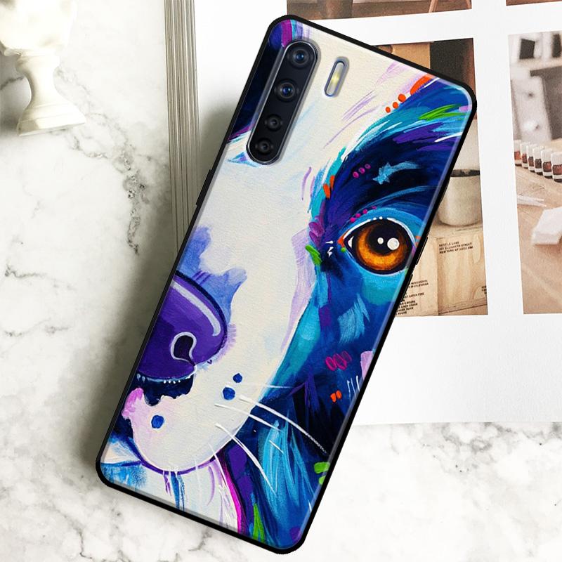 Border Collie Dog Case For Oppo A96 A76 A16 A18 A38 A58 A78 A98 A15 A17 A77 A74 A94 A54 A57S A40 A60 A80 Cover