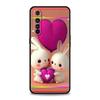 A Cute Rabbit With A Purple Hat Phone Case for Realme 8 9 Pro Plus 8i 9i 6 7 GT2 C21 C25 C3 C11 11 Pro 5G Plus Shockproof Shell