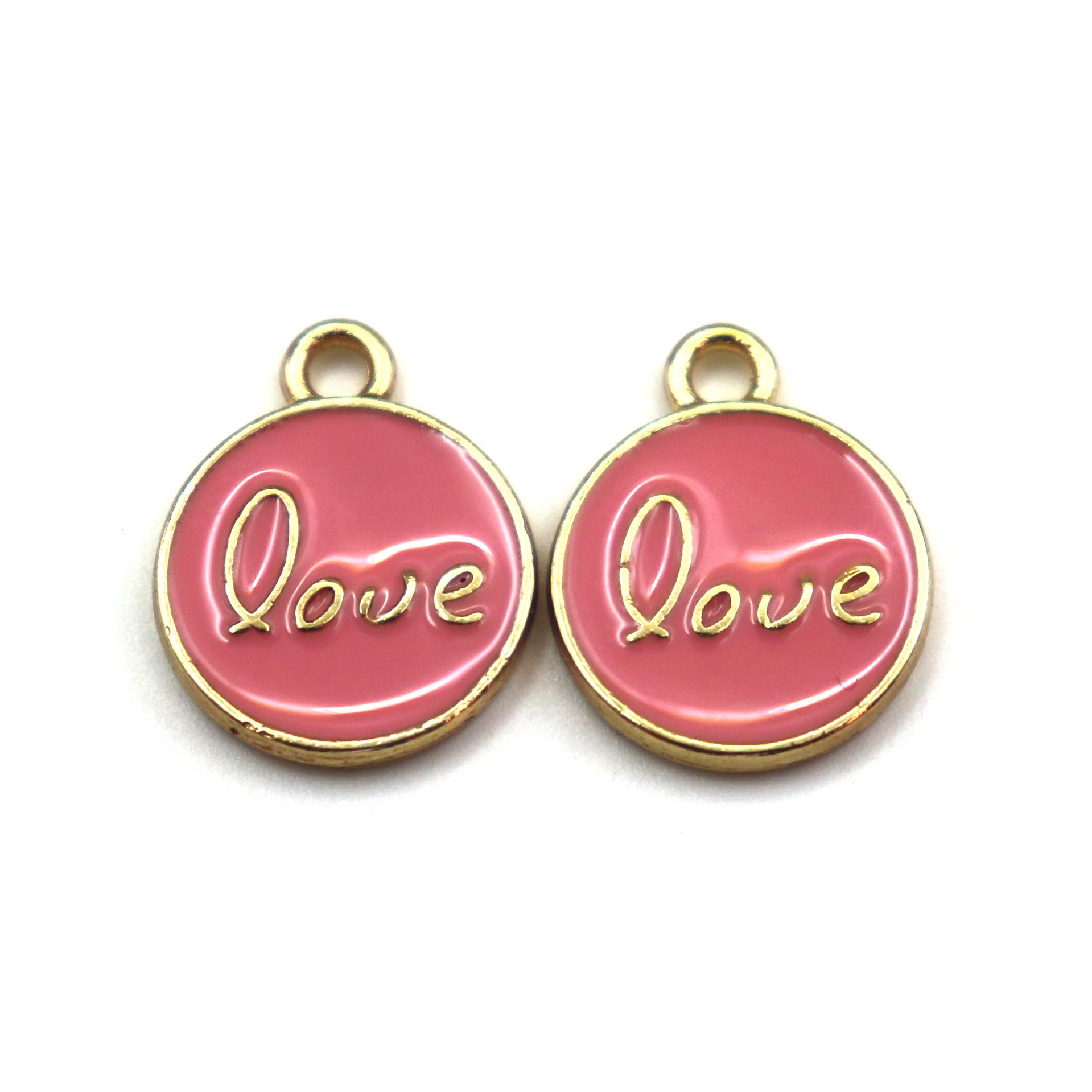 

Multicolor Heart Tag Drip Oil Earrings & Necklace Set