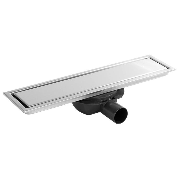 20CM High Quality 304 Stainless Steel Linear Floor Drain Long-lasting Bathroom Side Drainage with PP Strainer