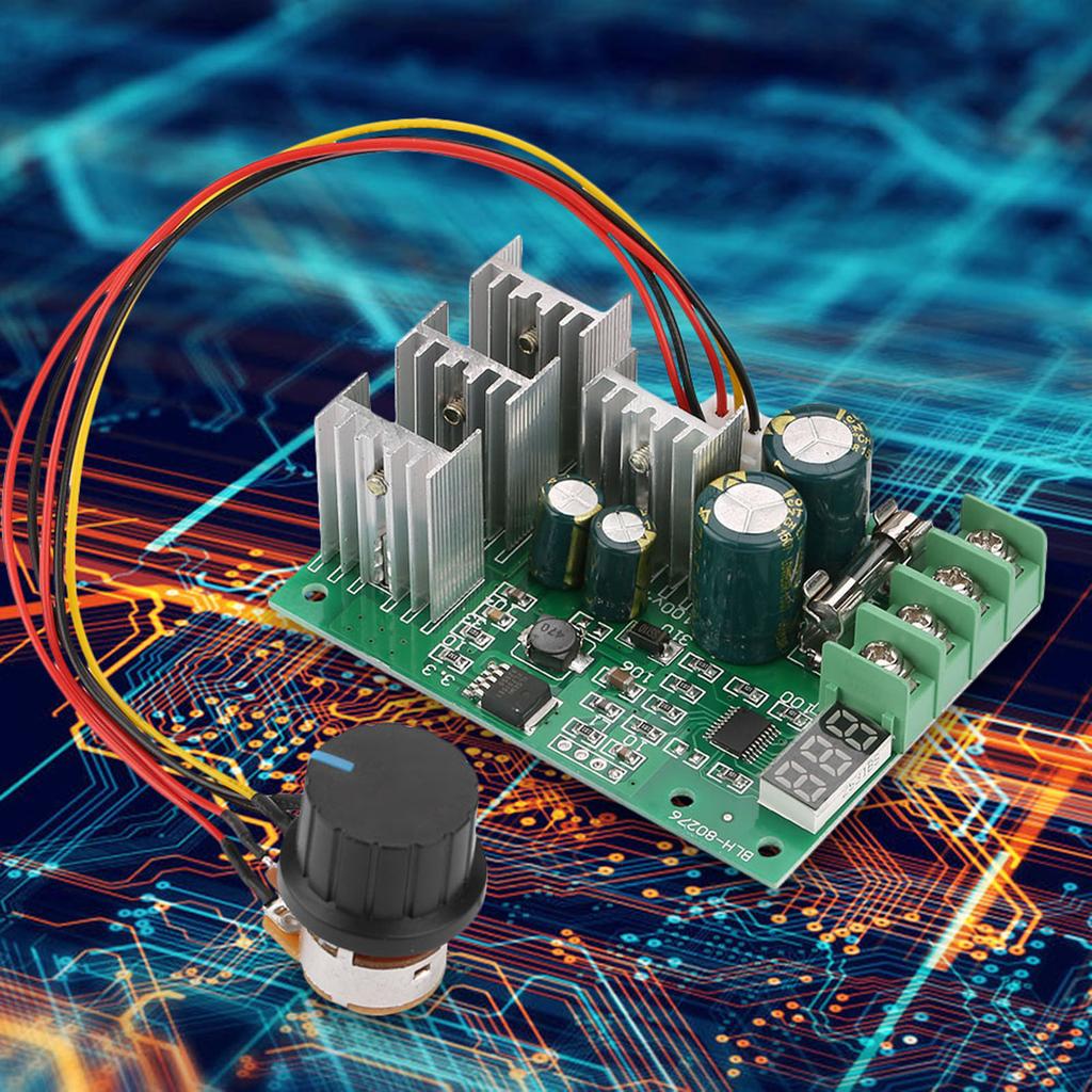 DC6 60V 30A Digital Display 0 100percent  Adjustable Drive Module PWM DC Motor Speed Controller