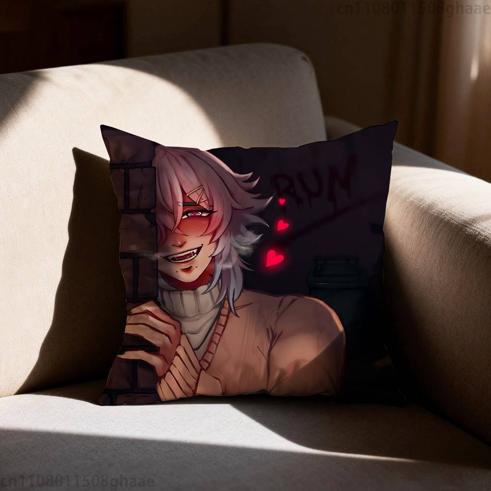 14 Days with You Ren Pillow Case Square DoubleSided Printing Short Plush Sofa Cushion Cover Bedroom Bedside Pillow