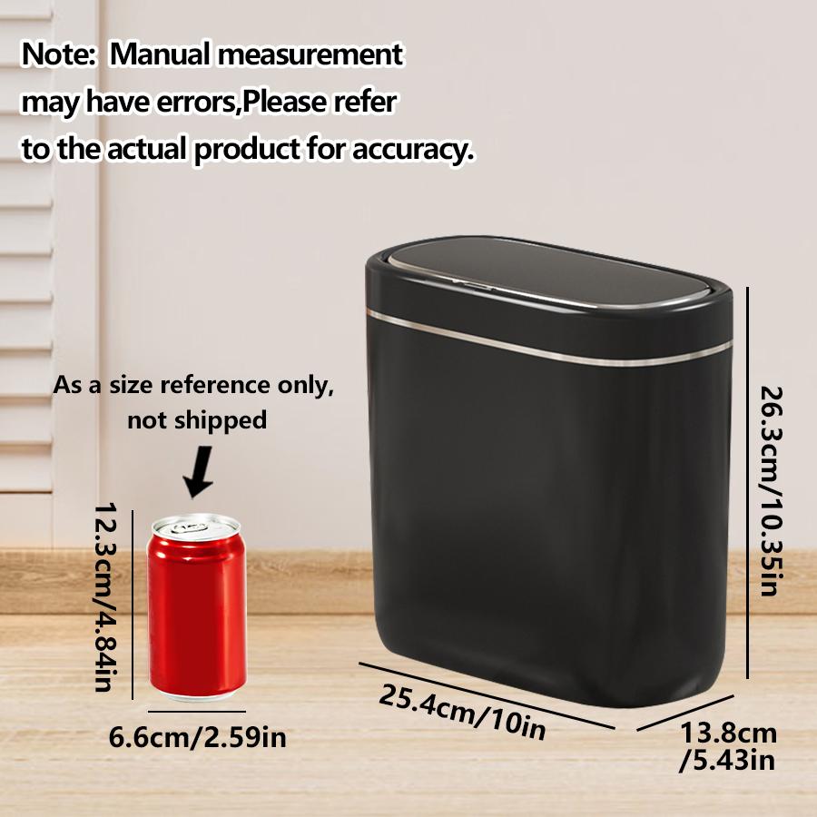 ONEKA Touchless Desktop Mini Slim Trash Can Motion Sensor Induction Trash Can with Lid Smart Trash Bin Office