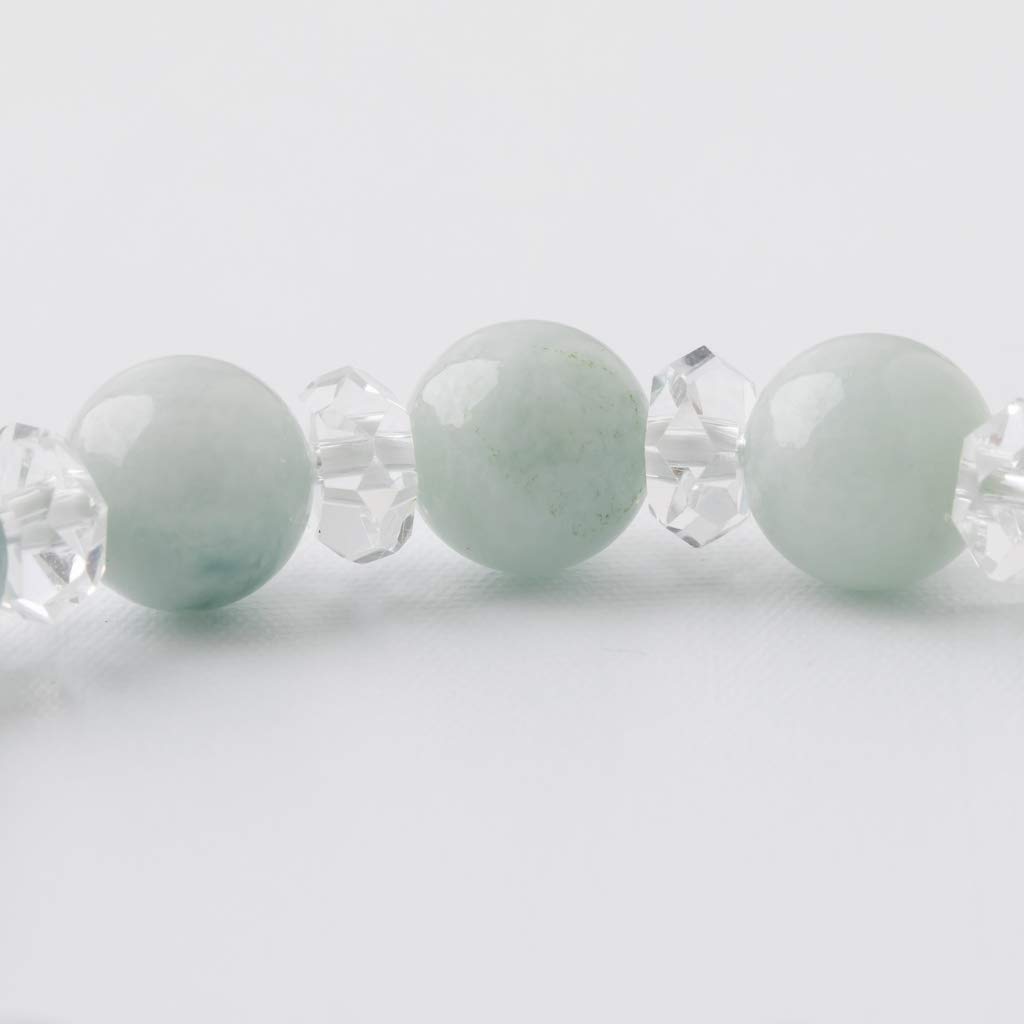 16cm Itoigawa Natürlicher Jadeit Armband mit Blau und einem Wunderschönen Japanischen Nationalstein und Jomon Kraftstein Jadeit Werkstatt Spezial Paulownia Holz