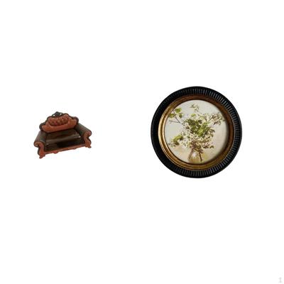 Miniature European Sofa Chair Model Antique Decorative Resin Embossed Wall Hanging Picture Frame