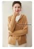 Women's 2026 Autumn/Winter Cashmere Hooded Sweater: Gentle Style Double Zipper Jacket