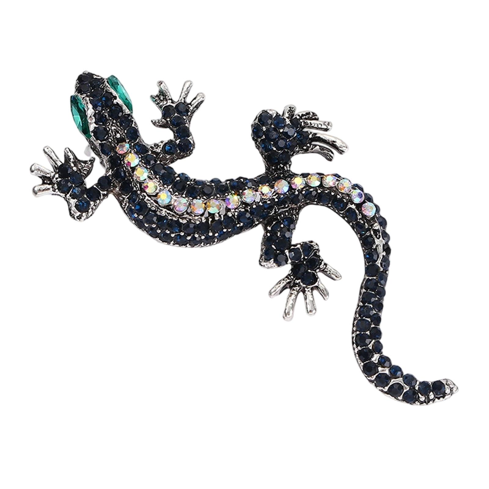 

Винтажная брошь в виде ящерицы, ретро-булавка в виде рептилии для мужчин и женщин, прочные ювелирные изделия из сплава, креативный дизайн животного для повседневной и официальной одежды чёрный