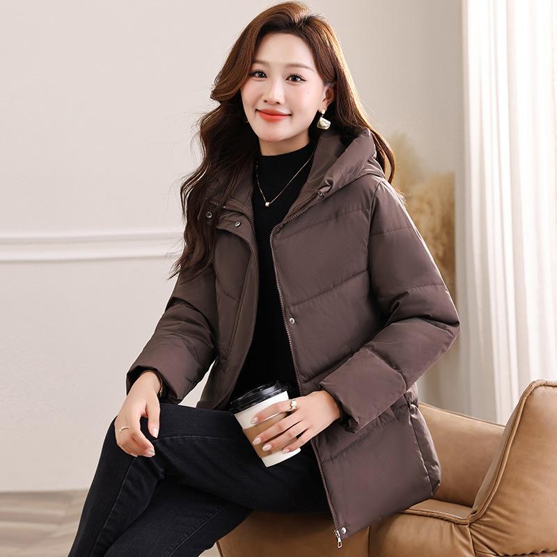 Stor Størrelse Dame Polstret Jakke, Ny Løs og Tynn Jakke, Vinter Polstret Jakke.