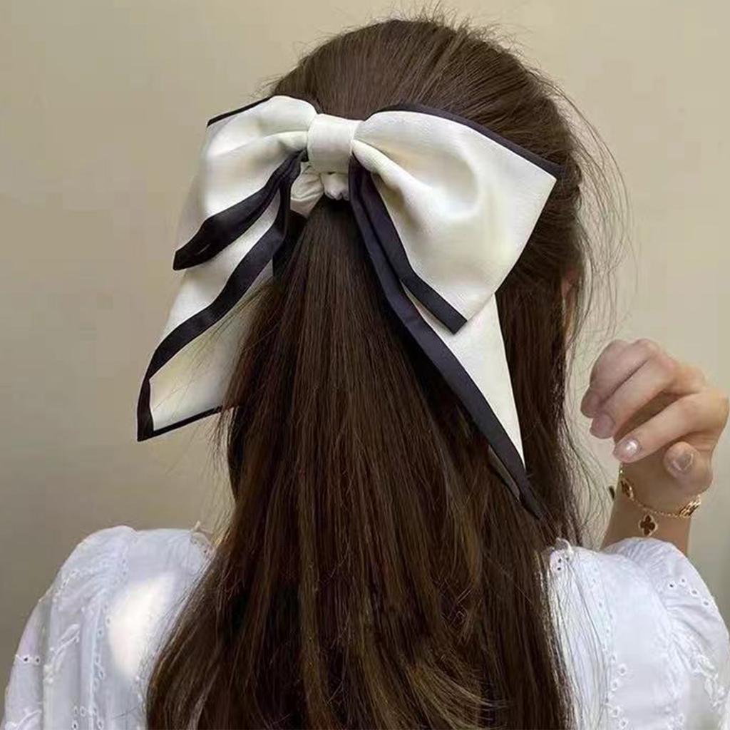 1/2pcs Elegant Hair Ties For Women Sweety Bowknot Hair Rope Girls Fashionable Daily Life Hair Accessory Trendy Hair Ropes