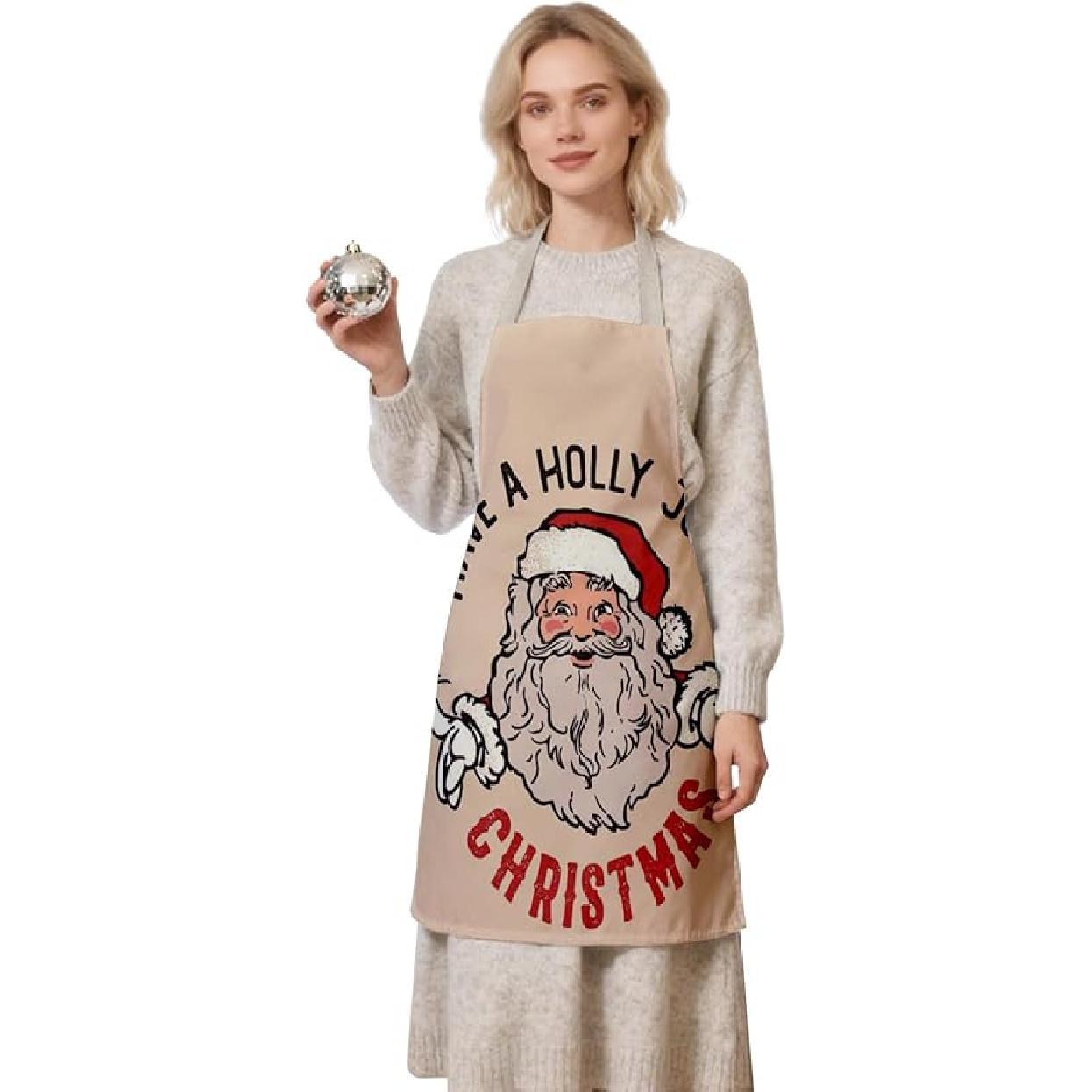 Christmas Apron for Adult Women Men Party Cooking