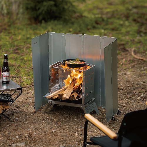 Captain Stag (CAPTAIN STAG) Outdoor Windshield Windscreen with Reflector, 60cm, Includes Storage Bag (UG-3311)