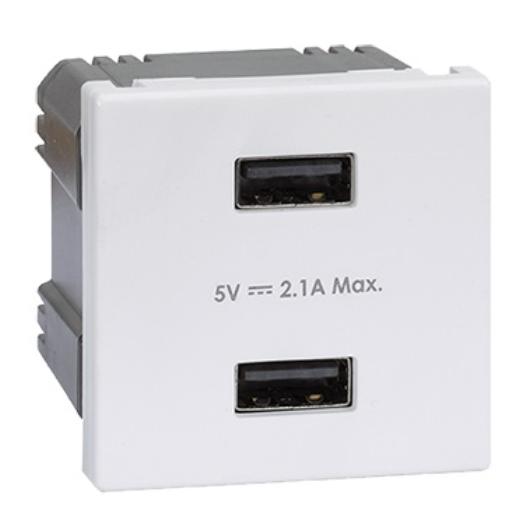 Simon Connect Ładowarka Usb K45 Gniazdo Typ A 5V/2,1A Czysta Biel K126E/9 Tsc-K126E-9