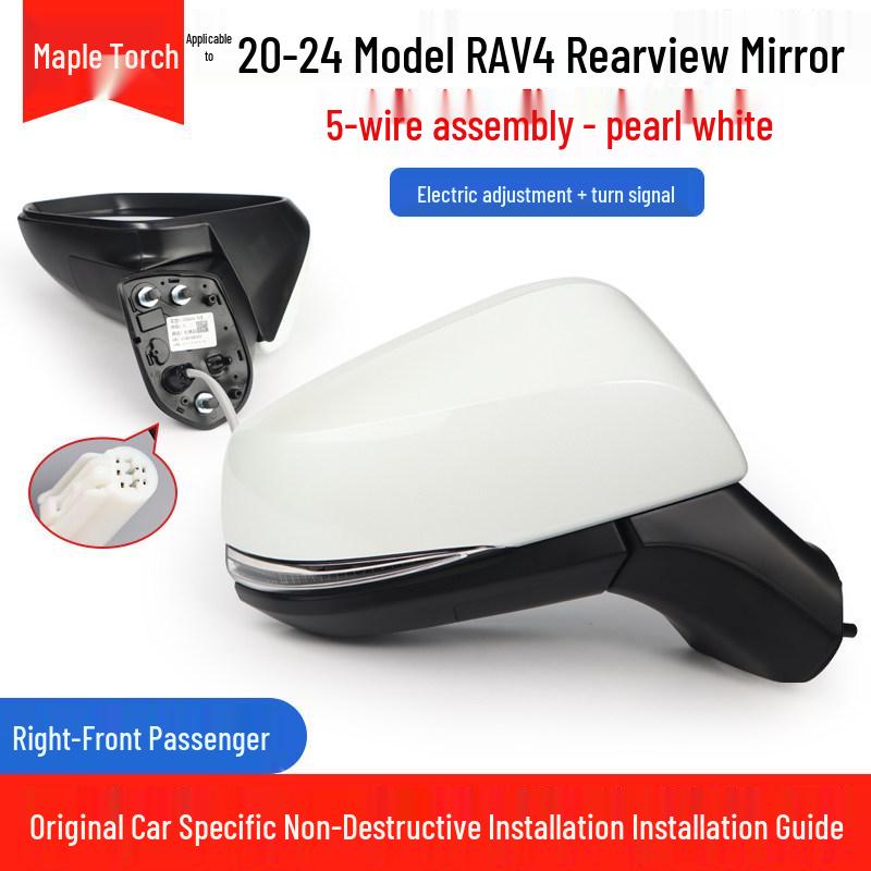 Kompatibel mit Toyota RAV4 Rückspiegel-Baugruppe 13-24 Modelle - Elektrische Verstellung mit 9 Drähten, Reflektierender Rückspiegel.