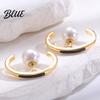 Commuter Fashion Earrings French C-Shaped Oval Hoop Versatile Drop