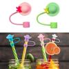 Dustproof Drinking Straw Caps Plug Reusable Straw Tip Lid Dustproof Plugs Cover Hat Shape Silicone Straw Cover Caps