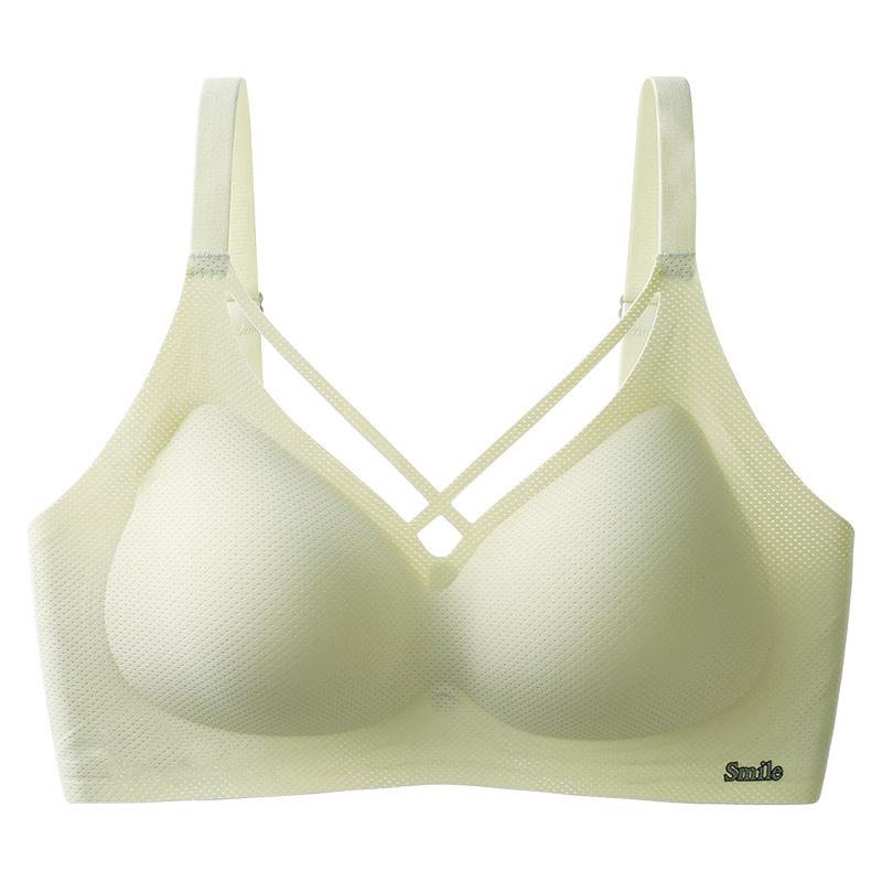 

Summer Thin Bra Women s Plus Size Seamless Bra Soft Support Bra Anti Sagging Bra Double Breast Bra 6XL зелений