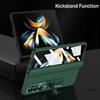 With Front Screen Glass For Samsung Z Fold 4 Cases Leather Hinge Holder Cover For Samsung Galaxy Z Fold 4 5g Case Stand Capa