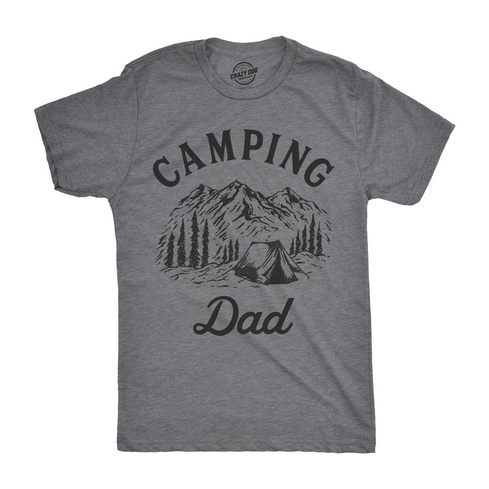 Mens Camping Dad T Shirt Cool Outdoor Vacation Fathers Day Tee S