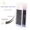 AGUUD Ellipse Flat Eyelash Synthetic Silk Individual Lash Extension Soft Split Tips Faux Mink Volume Ellipse Lashes Makeup Wire
