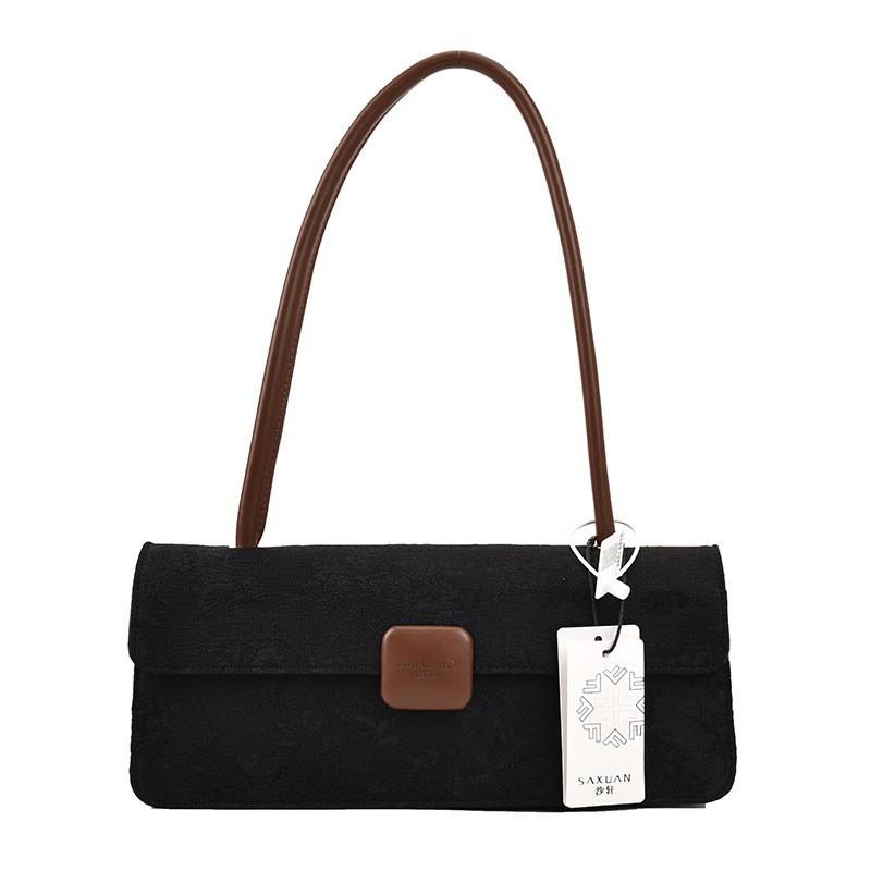 2026 New Fashionable Simple Shoulder Bag French Niche Design Underarm Women s Textured Hand Stick