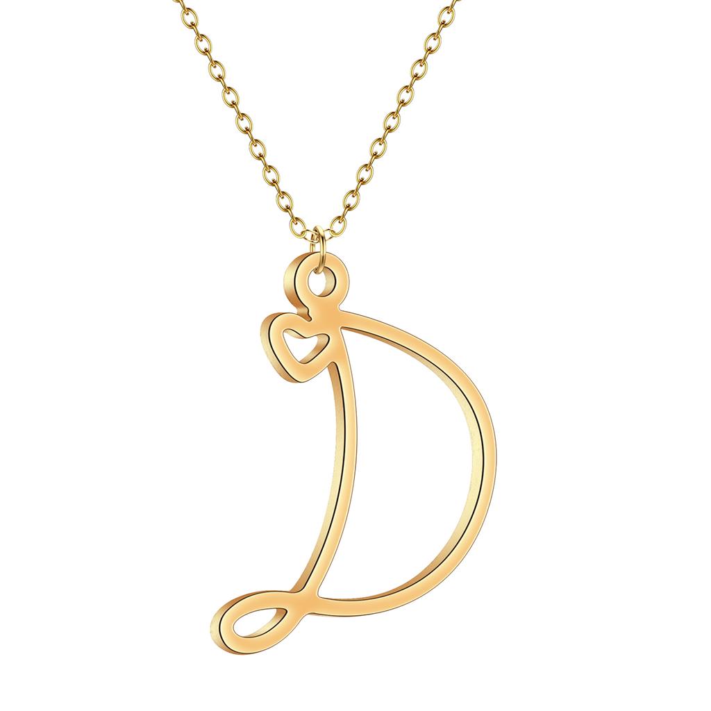 Kinitial Dainty Initial Letter Necklaces For Women Minimalist Stainless Steel Initial Necklace Femme Wedding Jewelry Gift