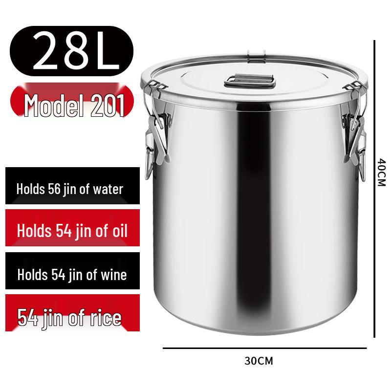 Barril Sellado Multiusos de Acero Inoxidable 304 para Almacenamiento de Vino, Té, Leche, Fermentación, Aceite o Arroz