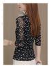 Polka Dot V-Neck Mesh Long Sleeve Pullover - Versatile Women's Fashion Top