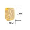 European Luxury Full Pavé Zircon Wide Hoop Earrings Gold Plated Statement Ear Buckles for Women