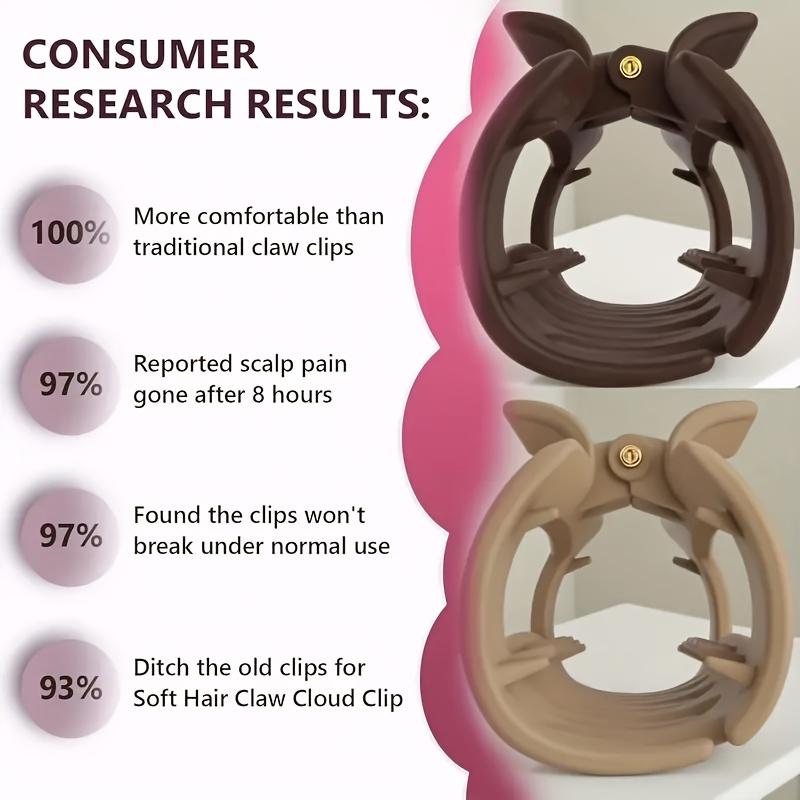 4PCS soft hairpin shark clip hairpin soft anti-collision protection rear head clip hair anti-drop durable grab clip