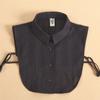 Vintage Stand Fake Collar Shirt Women Lace Lapel Detachable Collars For Women Black False Collars Woman Half Shirt Blouse