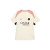 Jordan PSG Dri-FIT Comfortable Cool Knitted Short Sleeve Football Shirt Men Tops Light-Ivory Rust-Pink Black FQ2612-111
