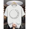 European Size Men's Summer Short Sleeve T-Shirt with Letter '' Print Suitable for Casual Casual Attire-Round Neck Breathable Fabric, Machine Washable