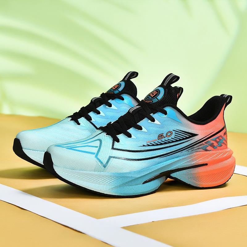 

Guochao youth shock absorption and rebound real explosion racing running shoes men s 2025 new thick-soled non-slip breathable sports shoes 39